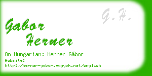 gabor herner business card